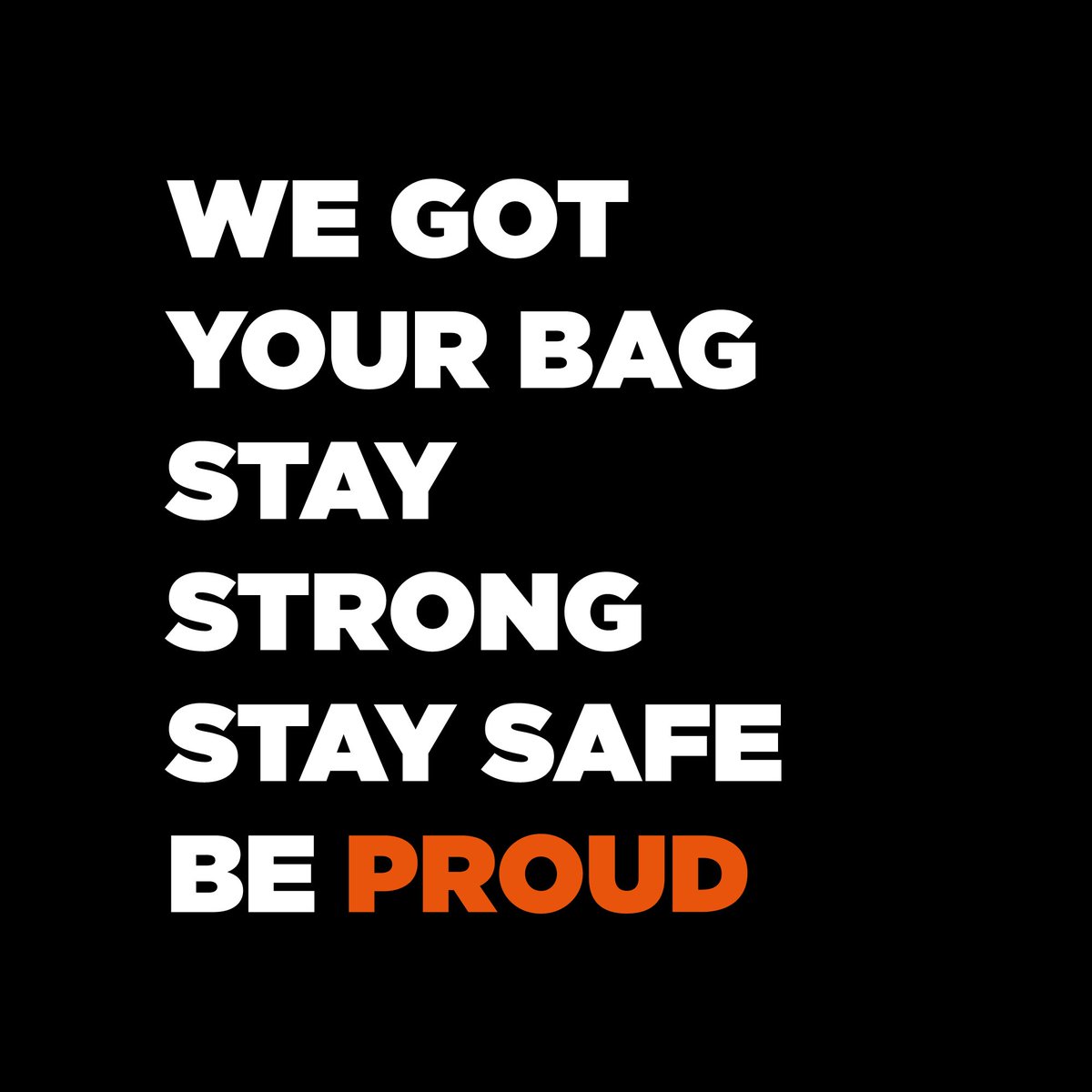 ProudPackaging's tweet photo. WE GOT YOUR BAG  STAY STRONG, STAY SAFE, BE PROUD #wegotyourbag #staystrong #staysafe #proudpackaging https://t.co/ybDQcx8QBh