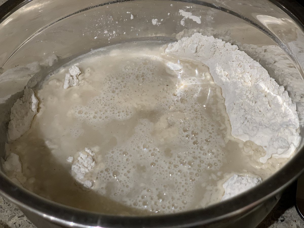 grainflow's tweet image. Creating the whole wheat dough for the test loaf. We had an issue taking a picture of the main ingredient...... time.