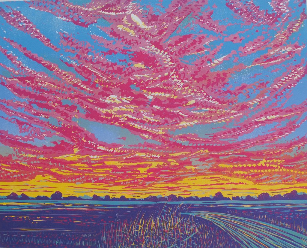 LouiseStebbing's tweet photo. Sunset Burst | Louise Stebbing Printmaker https://t.co/ep3DbFDmYP https://t.co/FJDGPqpvIt