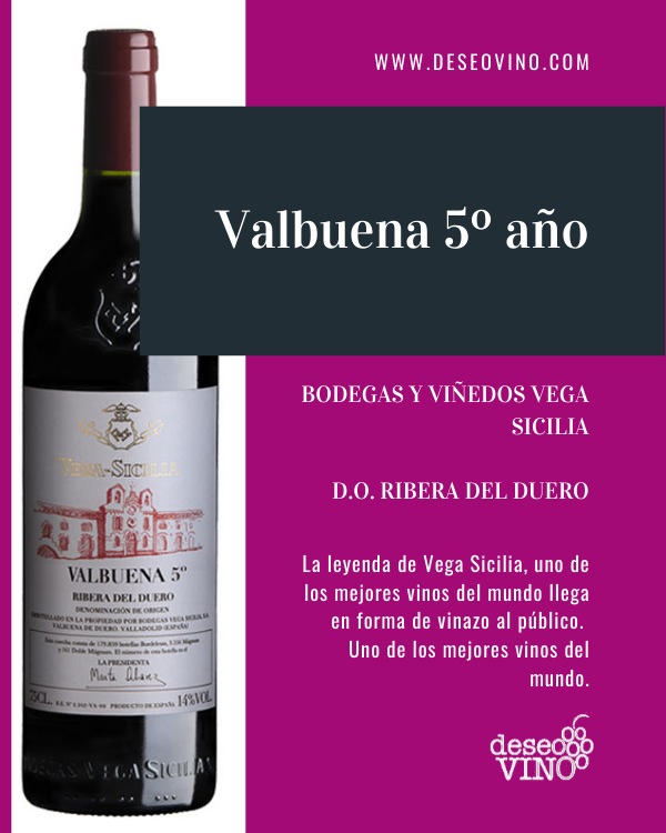 🍷 𝗩𝗔𝗟𝗕𝗨𝗘𝗡𝗔 𝟱º 𝗔Ñ𝗢

La leyenda de Vega Sicilia, uno de los mejores vinos del mundo llega en forma de vinazo al público. Uno de los mejores vinos del mundo

🛒 ¡¡𝗛𝗔𝗭 𝗧𝗨 𝗣𝗘𝗗𝗜𝗗𝗢!! ➡️ deseovino.com/tintos/56-valb…