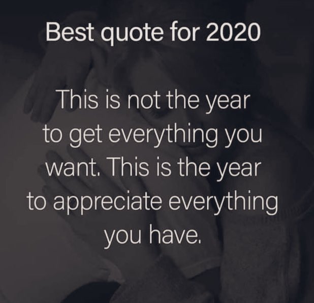 JannekeGielisse's tweet photo. “This is not the year to get everything you want.
This is the year to appreciate everything you have.”
#inspitweet 354/366
#overpeinzing #theyear2020 #bestquote https://t.co/HJUNMOdxTx