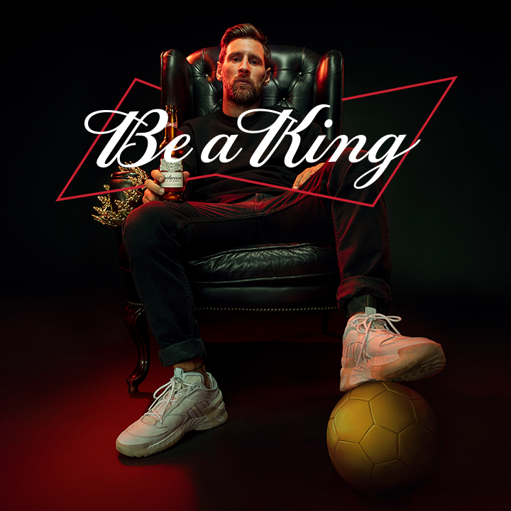 budfootball's tweet photo. Kings aren't made overnight 🐐 

#BeAKing #Messi #KingOfBeers #KingOfFootball https://t.co/7kffdBEAkW