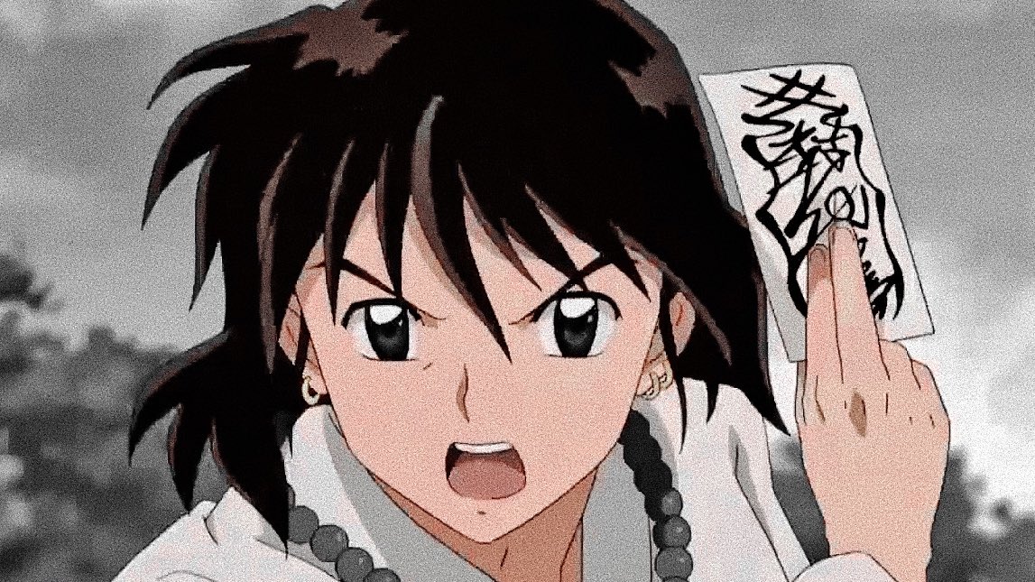 kujoliam's tweet photo. I can’t believe we manifested for Miroku with his hair down for all these years and we really got it. #半妖の夜叉姫 https://t.co/fm8HjsH1Sy