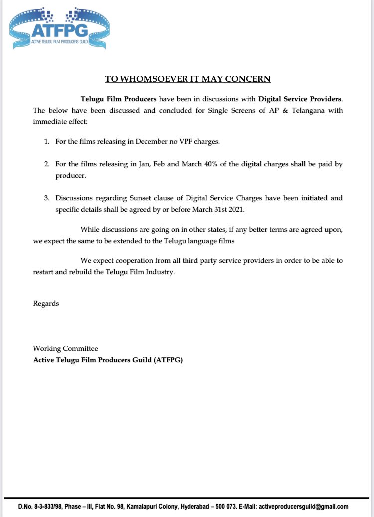 Active Telugu Film Producers Guild Atfpg Guild Twitter Active Telugu Film Producers Guild Atfpg Guild Twitter
