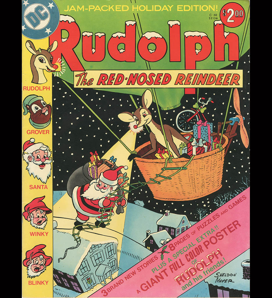 allanharveyres1's tweet photo. #ChristmasCoverAdventCalendar - Day 19 - Rudolph, the Red-Nosed Reindeer! #DCComics Limited Collectors' Edition C-50 (1976). This time out Rudolph was featuring in all-new material throughout, written and drawn by #SheldonMayer. Includes a large glossy poster. https://t.co/TuIuIXzzxA