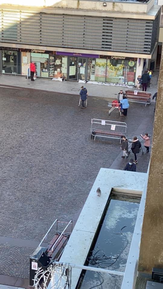 mrs_bielec's tweet photo. @KateGreenSU is this a joke? If I’m shopping, my baby needs feeding and I can’t go in a cafe... where do I sit now? On the floor? In a toilet cubicle? This is too far. https://t.co/4FAT5Yltvd