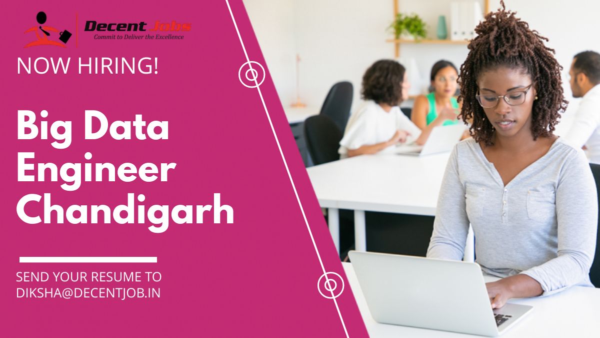DecentJobs's tweet photo. Hello everyone,
We are looking for career oriented candidates for #Bigdata #Engineer
Exp- 3-6 Years
Location-Mohali
Interested candidates can share their resume on diksha@decentjob.in 
#hiring #bigdata #engineer #Java #Scala #Hadoop #Spark #Mohalijobs #Jobsinchandigarh https://t.co/C3Y4v4AhfW
