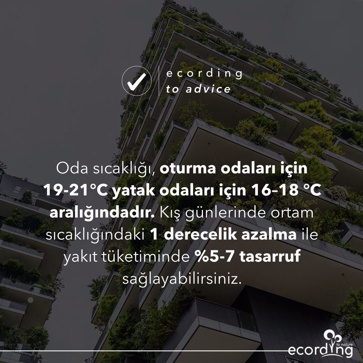 ecording2nature's tweet photo. Kış günlerinde oda sıcaklıklarımızdaki 1 derecelik azalma ile yakıt tüketiminde %5-7 tasarruf sağlabilmemiz mümkün. Evimizde gerçekleştireceğimiz basit yöntemlerle tasarruflu bir hayat mümkün 💚🌿 | #ecordingtoadvice https://t.co/ix6dDWLkZa