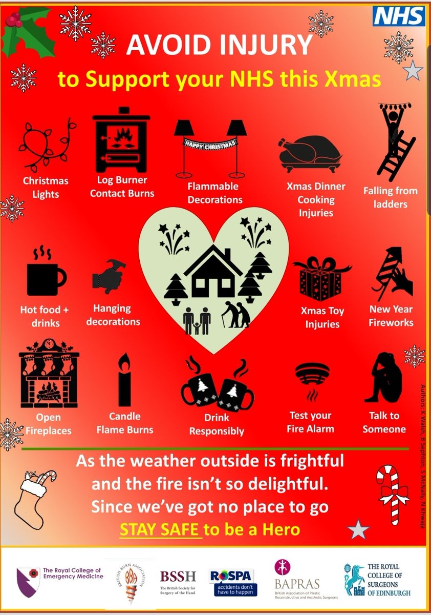 BurnsUnitMft's tweet photo. 🎅🏼🎄🌟A Christmas message from us to you! From everyone on the Burns Unit at @MFTnhs @WythenshaweHosp we want to wish everyone a very Merry &amp; Safe Christmas and New Year
Avoid Injury and support your NHS this Christmas 🎄🎅🏼🌟@BritishBurn @flynn_nancy @krissiesaid @RMCH_Burns_Unit https://t.co/reWpb4kDQr