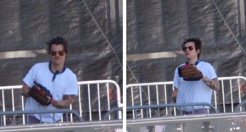 2018Hershey . outside the stadium. even posts a pic of him wearing the bandana