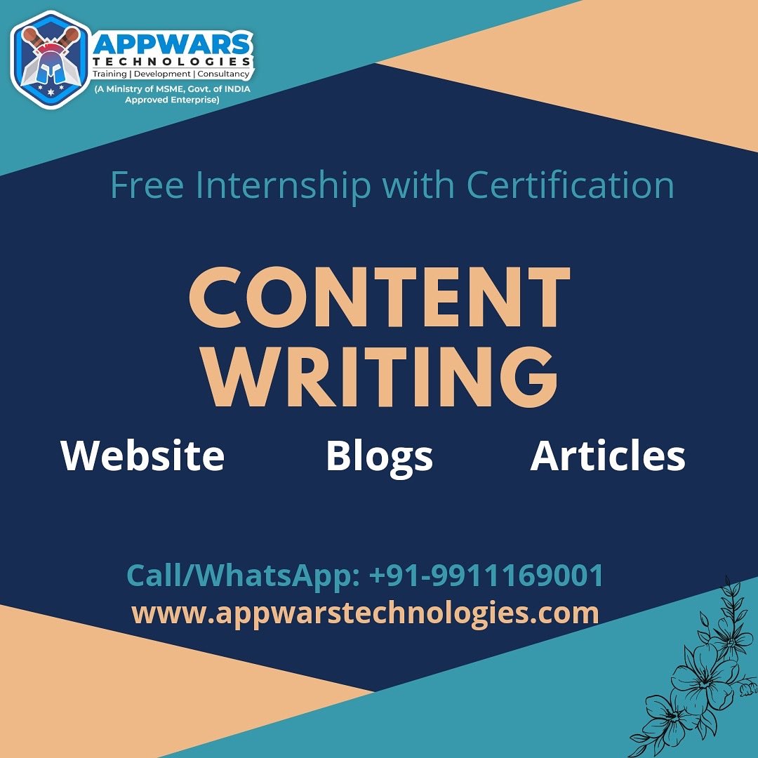 AppwarsNoida's tweet photo. #intern #internship #Appwars #contentwriting #job #AppwarsTechnologies https://t.co/yCrN8VLPEt