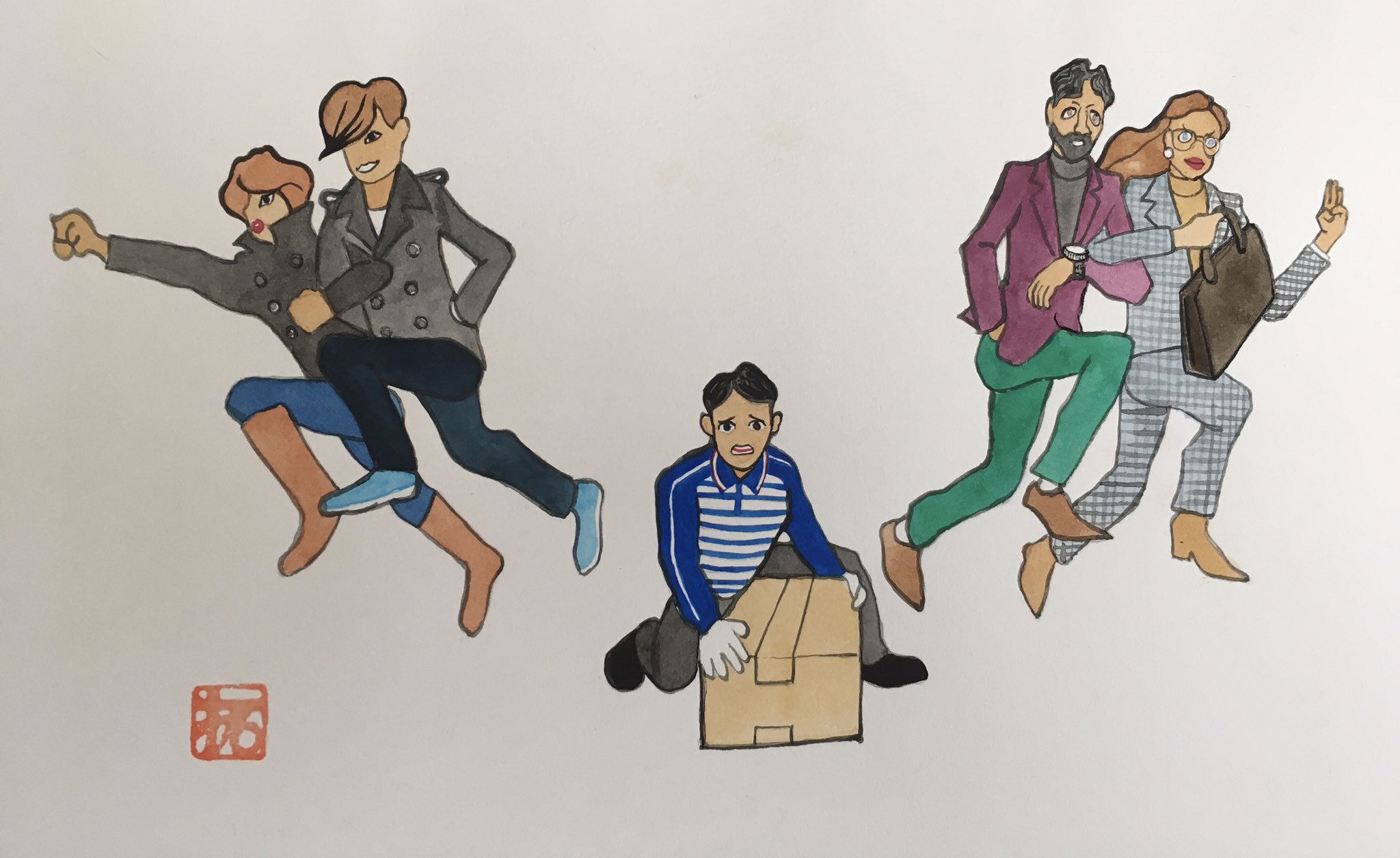 拓田屋嘉兵衛 頑張れ宅配業者 イラスト 水彩画 宅配業者ありがとう 頑張れ クリスマス 佐川急便 クロネコヤマト 郵便局 生協 Uber 出前 T Co K25u36ohzt Twitter