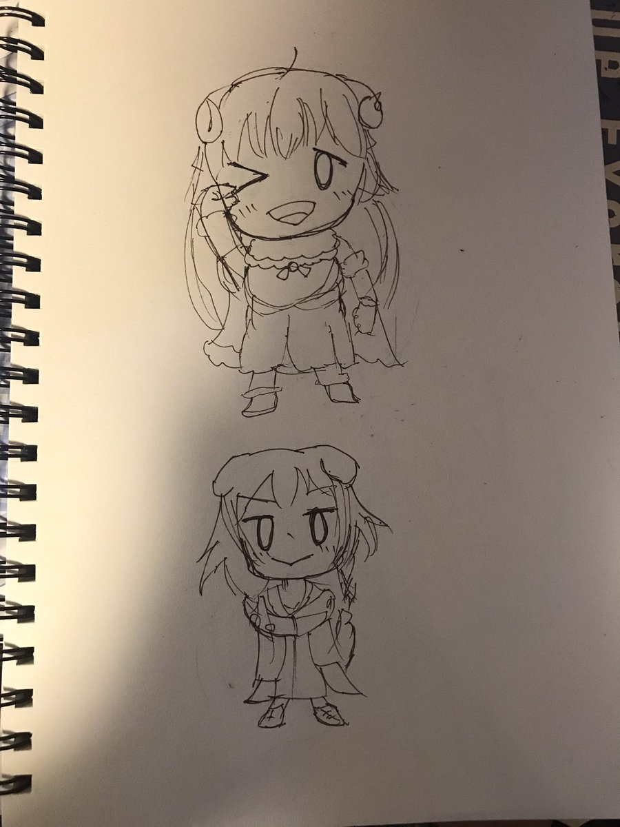 仕事前に今度は下書きしてきた!
少しずつイラスト進める… 