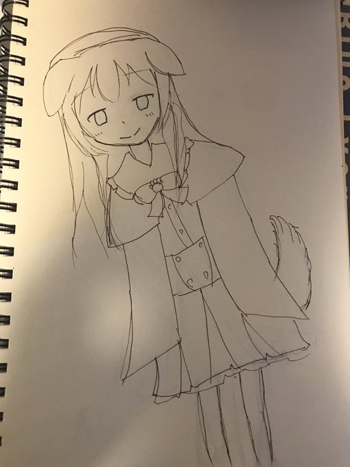 仕事前に今度は下書きしてきた!
少しずつイラスト進める… 