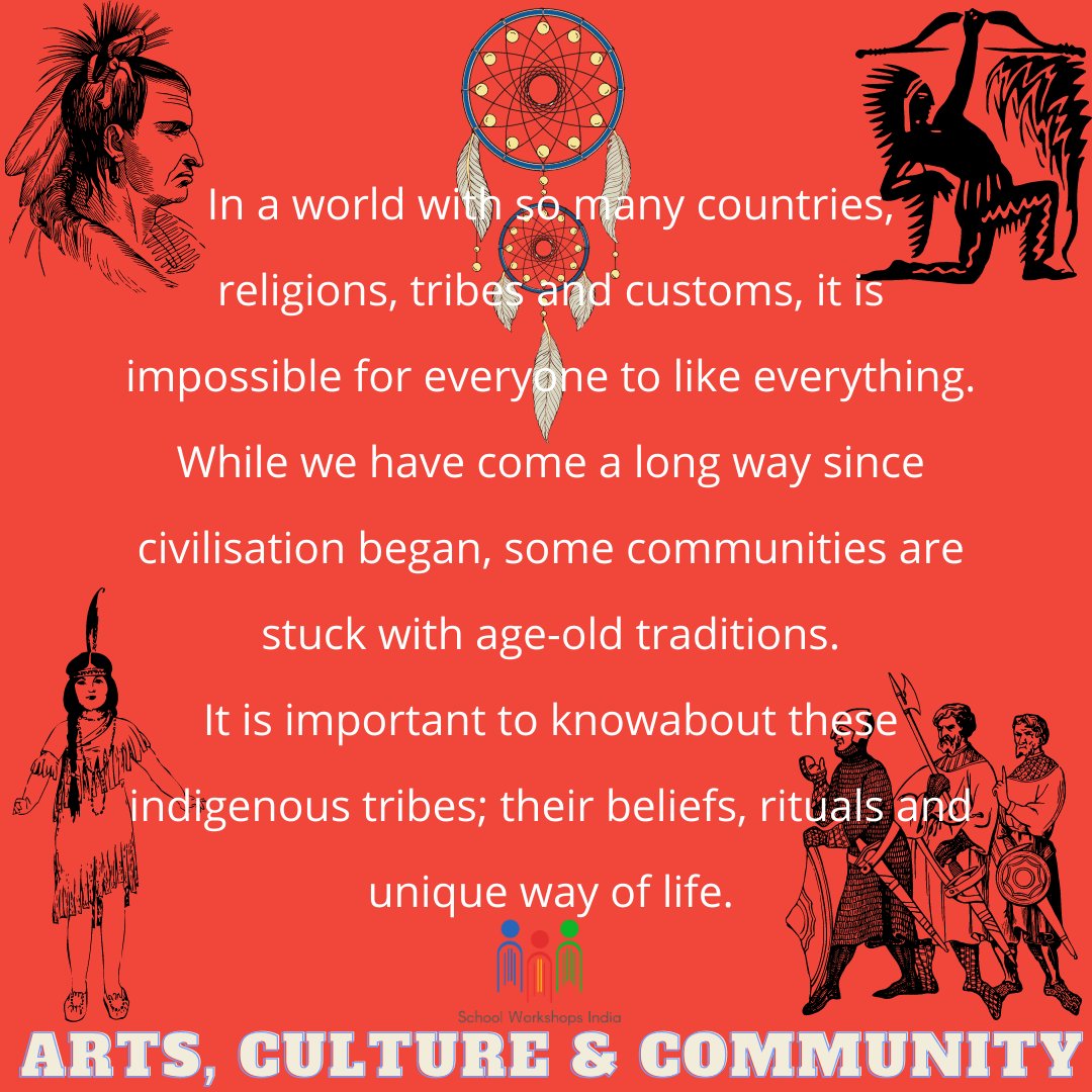 IndiaWorkshops's tweet photo. ARTS, CULTURE &amp; COMMUNITY COURSE:

This course aims to help students understand the traditions &amp; lifestyle of different tribes of the world.

#schoolworkshopsindia #ibdp #ib #IGCSE #onlinecourses #onlineclassesforkids #online #onlineworkshops #middleschool #highschool https://t.co/12RLyes1ae