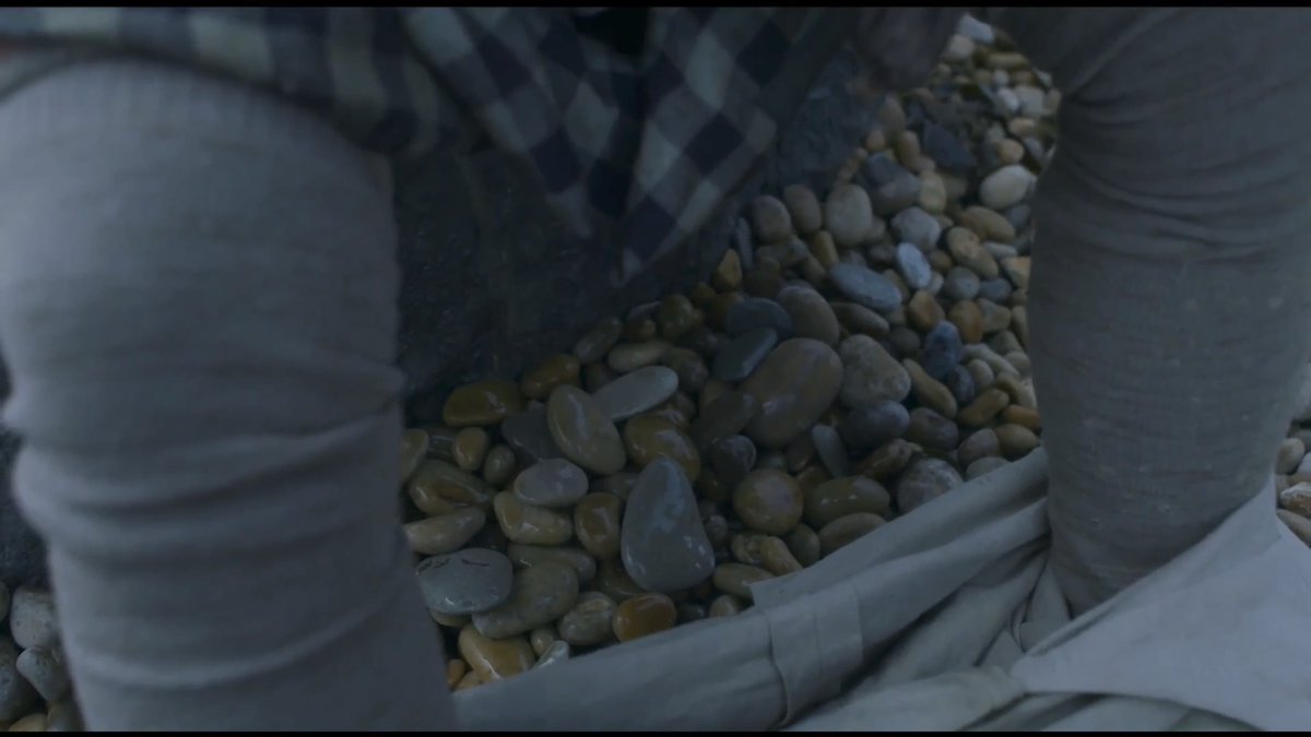 Shots of legs feature prominently in the first excavation between the women of  #Ammonite. One frames a stream of urine falling on pebbles. Another frames a crab scuttling near a hem of a dress.Does the space of the dig ground the body in its calls and closeness to nature?