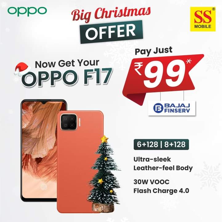 NaikwadiPravin's tweet photo. Good News : Now get your favorite phone at Just Rs.99 down payment.
#OPPO #F17 #SSMobile #smartphone https://t.co/cq5OB0ezTw