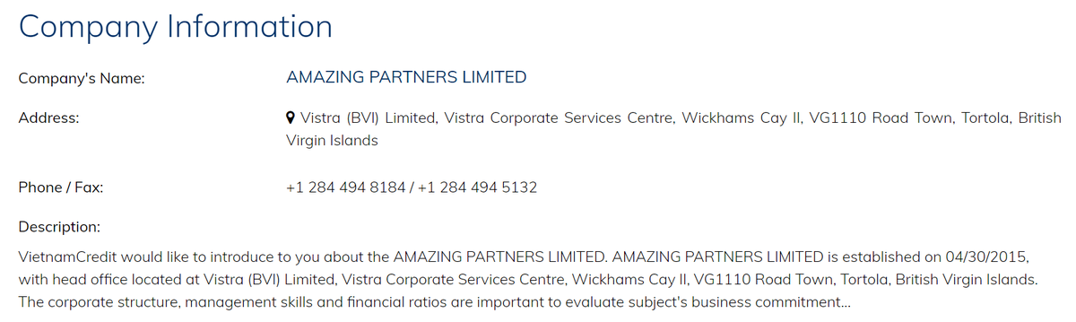 4/ "AMAZING PARTNERS LTD"Looks like someone at Bitfinex purchased this shelf company with nominee directors ready to go.Gives the appearance of longevity to the business, which comes in handy when obtaining bank accounts and loans.