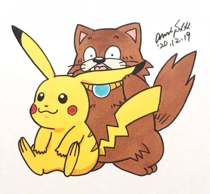 昨日TVでポケモンの映画を観てピカチュウはこの世の可愛いを全て放電していると痺れた。

ヒゲヂュウは1ミリアンペアも放ってないよ。 柴田亜美
#柴田亜美 #南国少年パプワくん #ポケモン #PAPUWA #ドキばぐ
 
ファミ通コラボ第2弾VR和製ホラーゲーム実況動画はコチラ⬇️
https://t.co/J2o4S8GcDs 