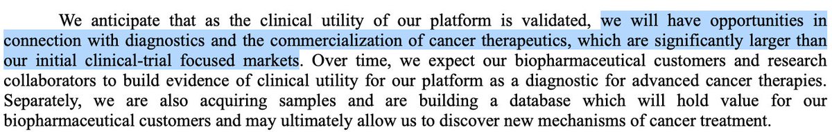 This is also from Personalis' most recent 10-k, highlighting the potential for diagnostics.