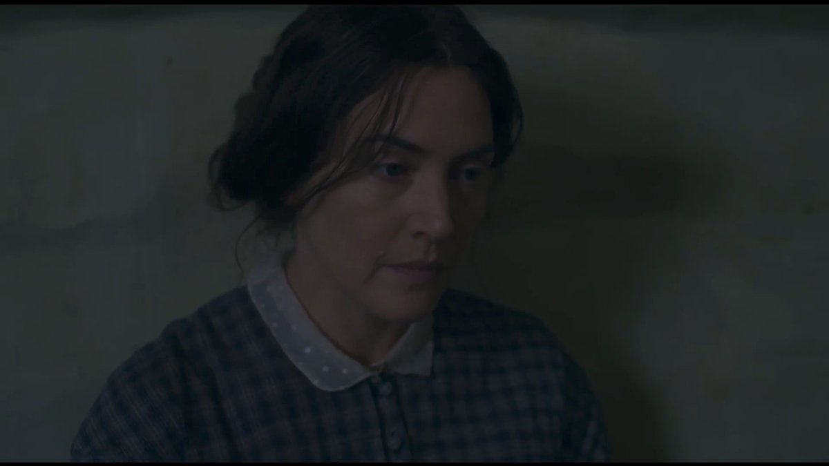 In  #Ammonite, a woman falls sick with fever.A scientist, who has only sketched the contours of fossils thus far, sketches the contours of the ill woman's body.After her pencil hits the page, her accidental model stirs. The scientist's caring eye is life-giving.