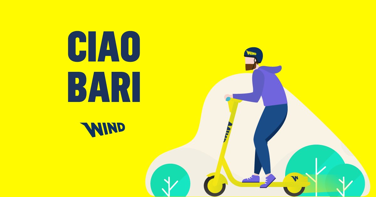 Wind_mobility's tweet photo. Ciao Bari! Last night we launched our service in the Apulian capital city. Take one of our scooters for a ride with 0€ unlock fee and only 0.15€ per minute! #Bari #Italy #Escooter #WindMobility ❤️💚 https://t.co/vDusLyy2BA