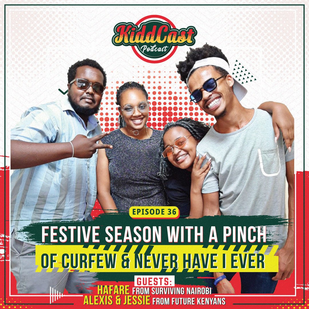 Njerkevin's tweet photo. The cast breaks down the current festive and also takes a dive into events during the covid period. Catch our Interesting game of Never Have I ever. Joined by hafare from @survivingnairobi  as well as Alexis and Jessie from @future_kenyans #neverhaveiever https://t.co/GjWko1m4md