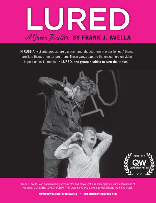 QueerWritesFest's tweet photo. BEST #SCREENPLAY FINALIST 2020

Lured
Written by Frank J. Avella @Fjaklute 

#QueerWrites https://t.co/1tBhnv5OlV