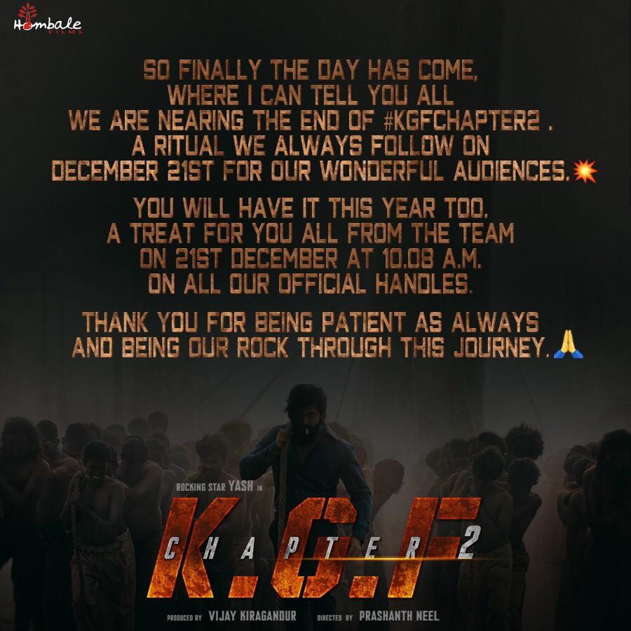 filmy_monks's tweet image. #KGFChapter2 update !!!

#KGFChapter2Update #YashBoss #Yash #KGF #KGF2