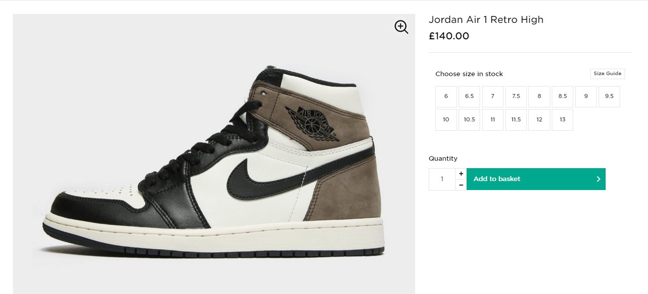 jd sports jordan mocha