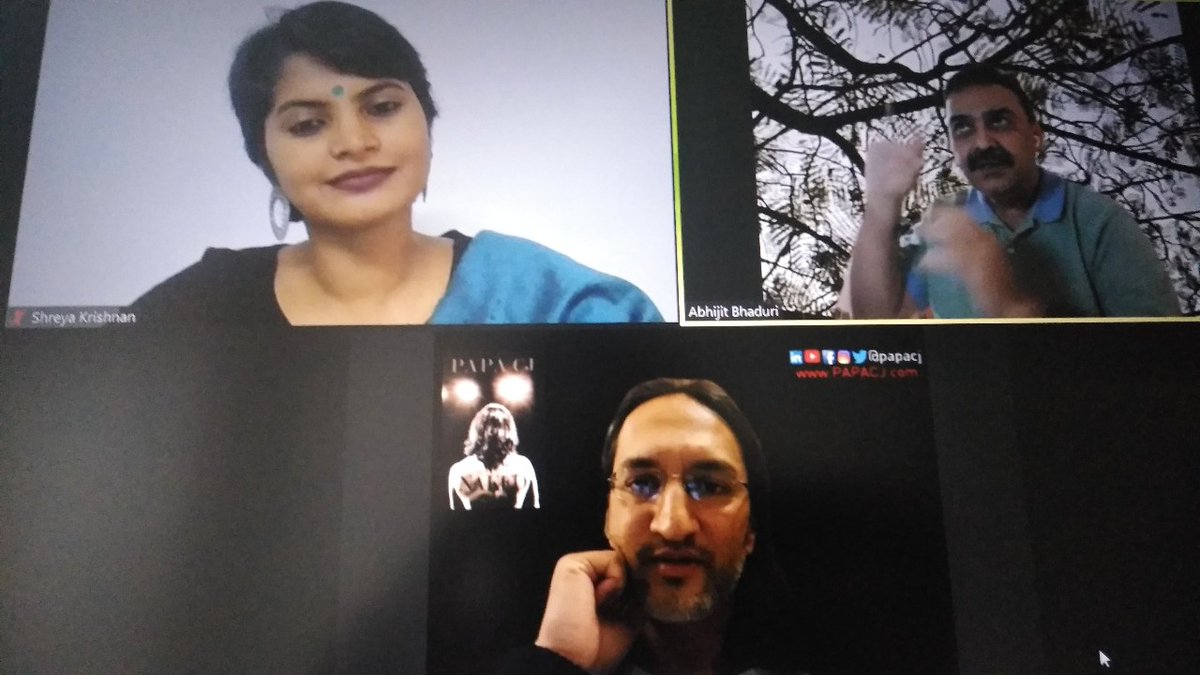 ShwethaAKumar1's tweet image. Isn&apos;t it great to see two amazing author&apos;s sharing screen &amp;amp; talking about their writing style?
@AbhijitBhaduri 
@PapaCJ 
@WestlandBooks 
@shreyakrishnan_ 
#LearnWithSCoRe
@SCoReInd