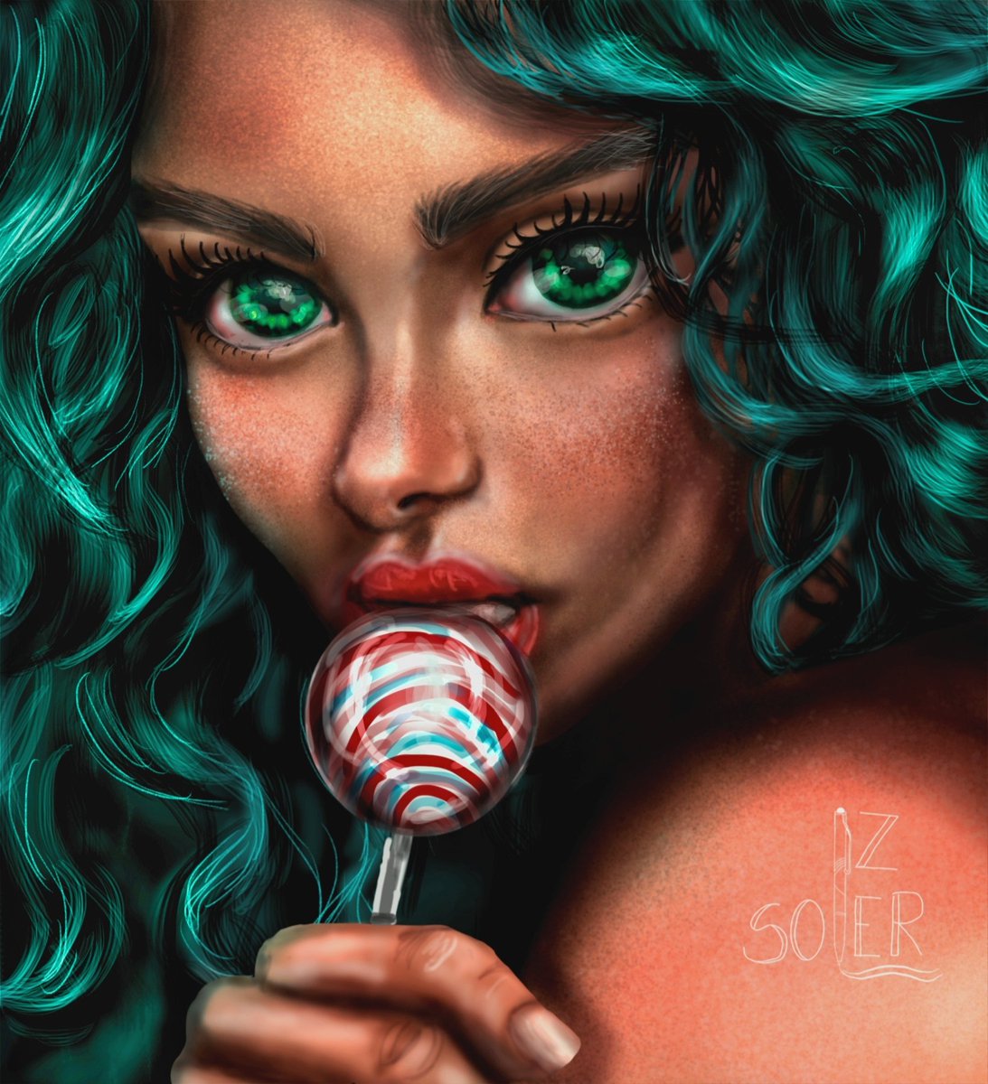 LaisMendeSax's tweet photo. Eu tinha um lado doce, mas eu comi....🍭
Arte rapidinha da madrugada... Só pra treinar... #artbrasil #outlinedraw #digitalart #santoandre #brasil #saopaulo #photoshop #wacom #intuos #girl #candy #lolipop
#greeneyes #fanart https://t.co/oFfIqKW4aN