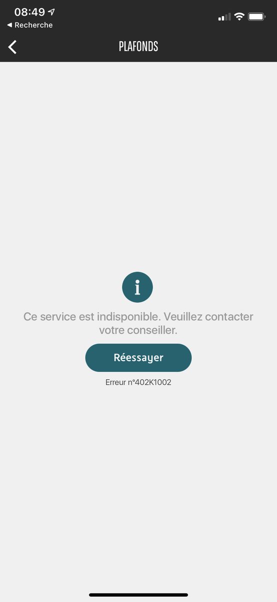 mytrix34's tweet photo. @mabanque_bnpp Toujours pas possible de voir le plafond de ma carte pro ! Erreur n’402K1002 😢 je me suis déjà rapproché de ma conseillère qui m’a dit que ça arrivait souvent et qu’elle ne pouvait rien faire .. https://t.co/KlHCvczGcZ