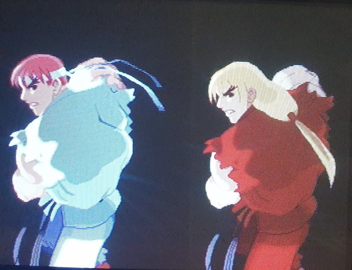 That anime style is central to Alpha 2's whole look. The game is gorgeous, with stunning animation and sprites that look lifted straight out of the said film.The Saturn misses so very few frames from its arcade counterpart that you'd be hard pressed to see them! Stunning stuff!