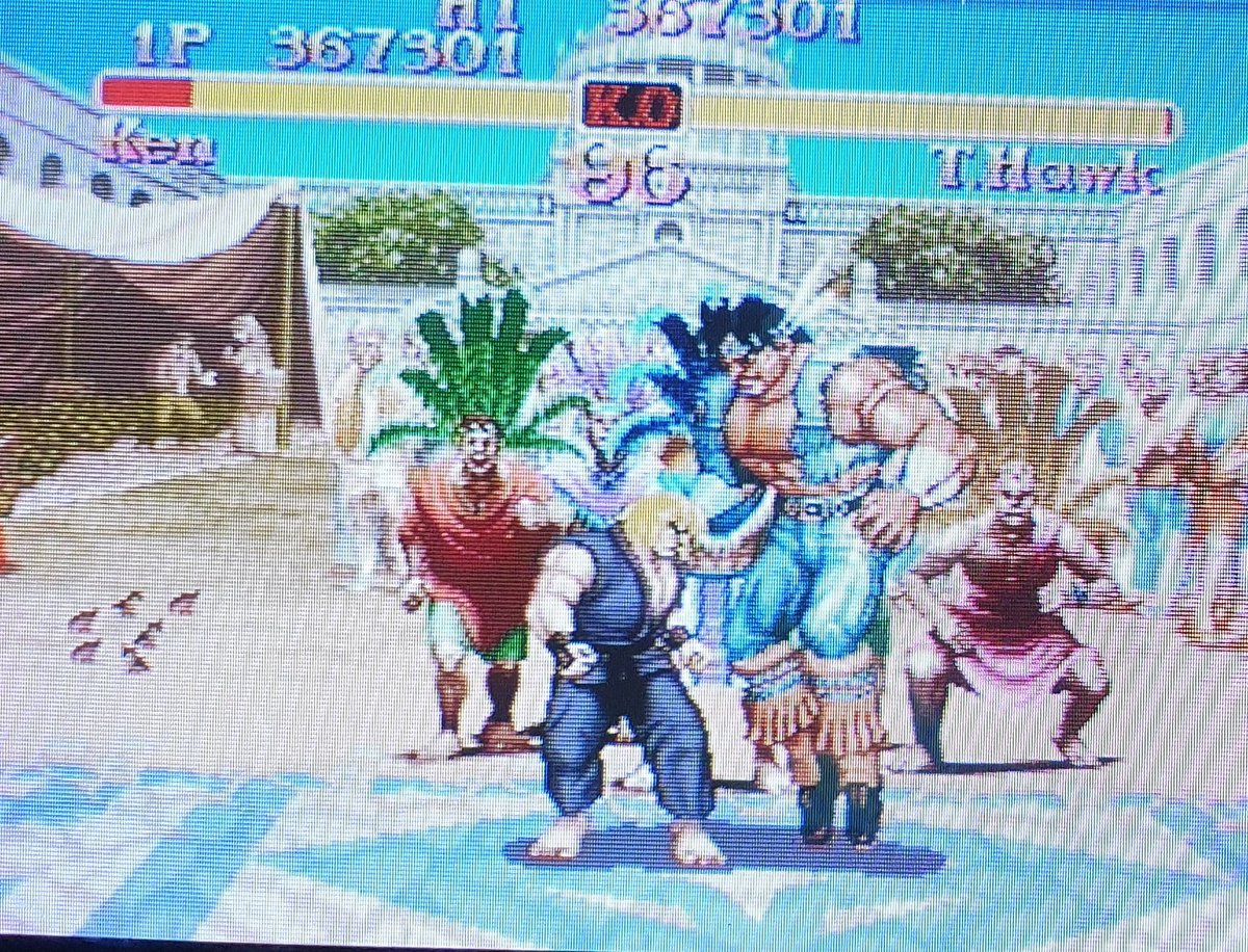 There are no real extras here, just a very good version of Street Fighter 2.Its a solid entry and naturally is a joy to play, with some unique properties compared to other entries.At surface level though, it feels slower than Hyper Fighter or the other game on this disc.