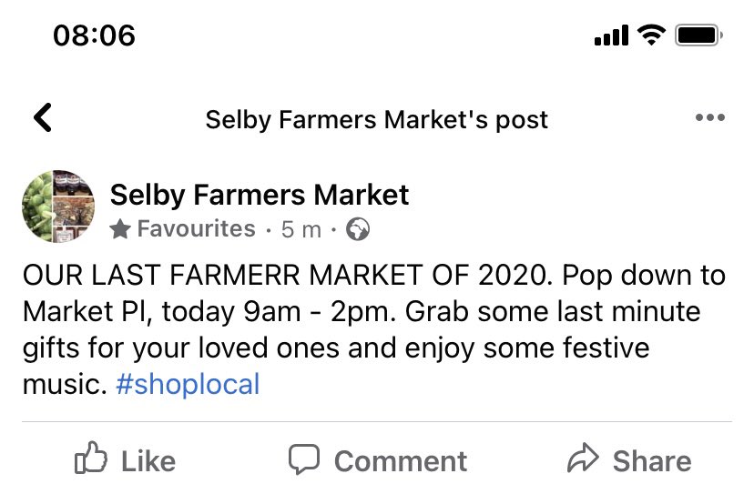 Selby Farmers Market today! Last chance for local produce to put on the Christmas table! #selby #selbyfarmersmarket #supportlocal #agriculture #northyorkshire #ChristmasDinner #shoplocal #shoplocalyorkshire <a href="/SelbyMarket/">Selby Market</a> <a href="/SelbyTC/">Selby Town Council</a> <a href="/Selbytownyorks/">Selby, N Yorkshire</a>