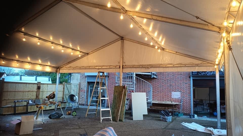 Work on our new outdoor theatre is going well thanks to a rebuild grant from #CultureRecoveryFund