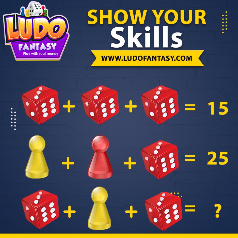 FantasyLudo's tweet photo. Show your skills and comment the answer. #ludofantasy
Download Now: https://t.co/YPWFhwUdmQ
#ludo #LudoFantasy #fantasyplayer #2tokenludogame #ludoonline #ludowithrealmoney #realmoneygames #gambling #gaming #ludogame #ludoonline #boardgames #ludocontest #contest #newcontest https://t.co/LBYWkXcMkc