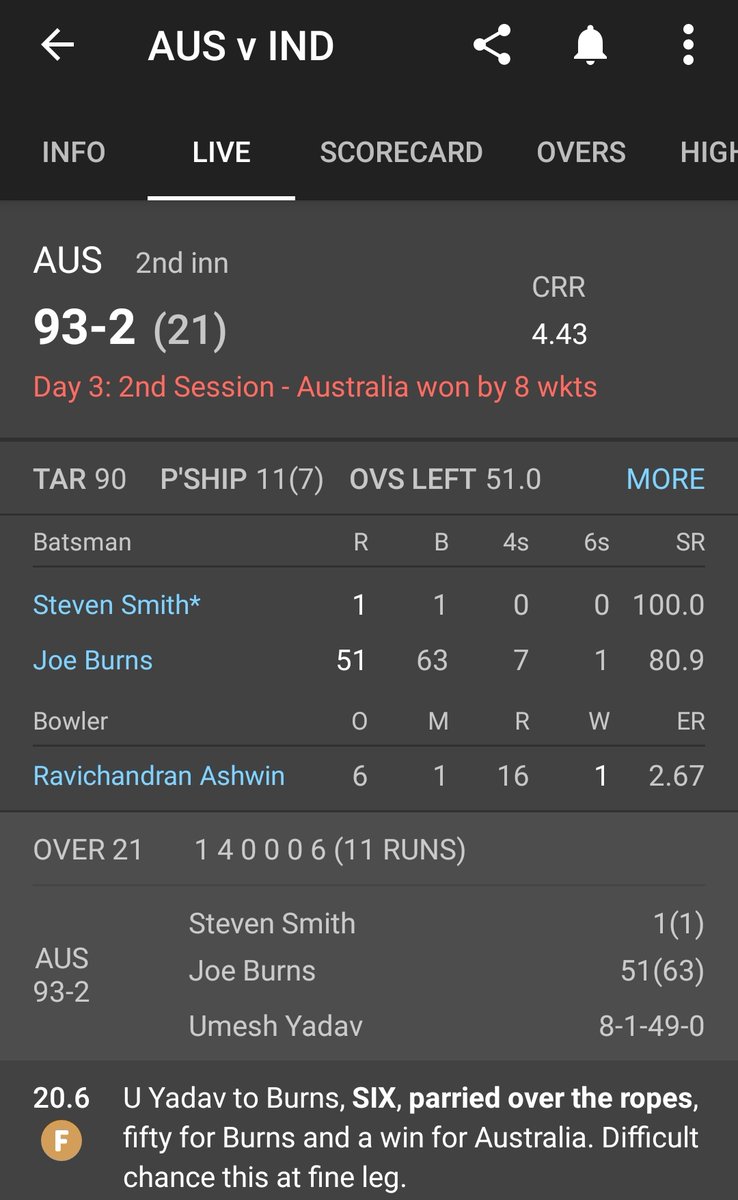 SSRian2122's tweet photo. Australia won the match by 8 wickets. #WewantRohitback
#Dhoni #Rohit https://t.co/hdJRuiIuha