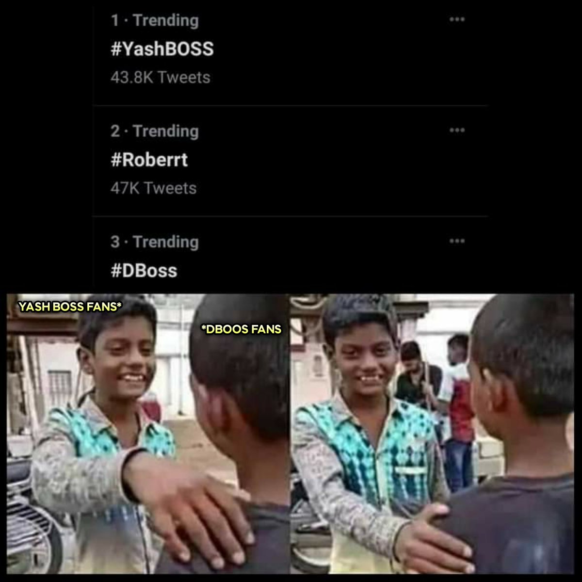 NameIsVijayMN's tweet image. Dagar Fans Mari Side Ge Baa😅😂

@TheNameIsYash
#KGFchapter2UpdateOnDec21
#KGFChapter2 #YashBOSS