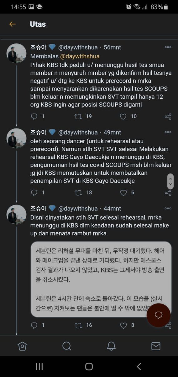 i2gyuu's tweet photo. Jahad bgt sumpah :(
Sebong ku juga ogah pergi ke acara lu tanpa babeh. Mana lagi suhu di sana dingin banget 🤧 Mending para bujangku nongkrong santai di dorm sambil ngerumpi atau ga main hp. Sama gelud juga oke😒😌

Minta maaf woyy @KBSWorldTV

#KBSApologizeToSeventeen https://t.co/RnXGFGjnr5