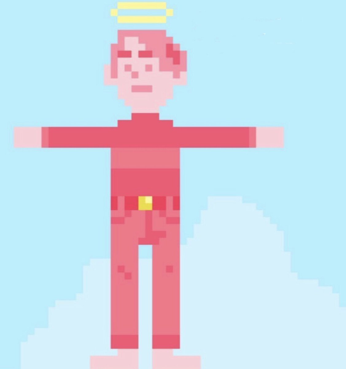 souprock1's tweet photo. @lipton_pee I never draw outfits so uh look lil man pixel https://t.co/grXL26eqkW