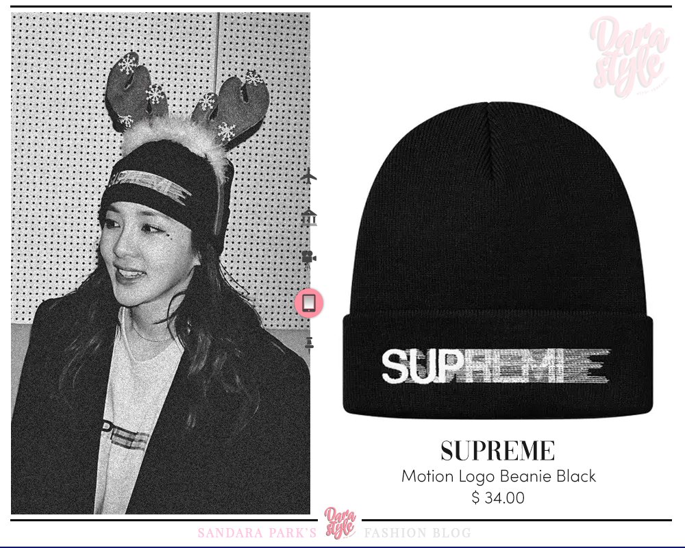 メンズSupreme Motion Logo Beanie Black