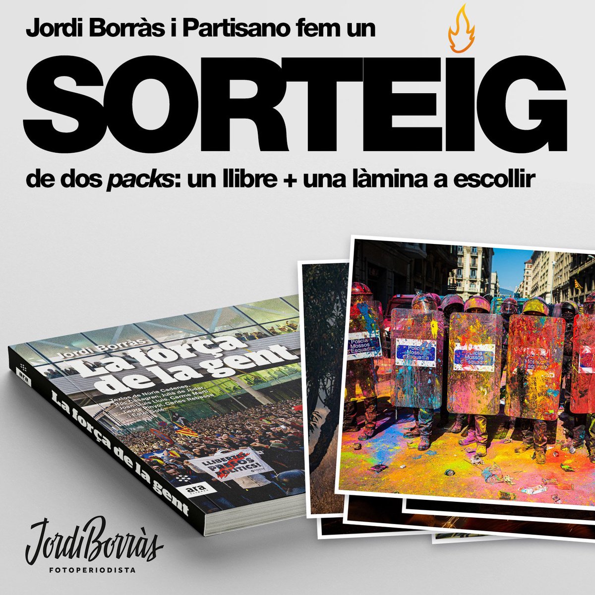 Partisano_cat's tweet photo. Últimes hores per participar al sorteig de 2 packs del gran @jordiborras amb @Partisano_cat .
LLIBRE LA FORÇA DE LA GENT
+ LÀMINA A ESCOLLIR
Al nostre Instagram: https://t.co/zh29yAFINq
#JordiBorras #Fotoperiodisme #Photojournalism #Antifa
#Partisano #PartisanoCat https://t.co/J27LkSMdif
