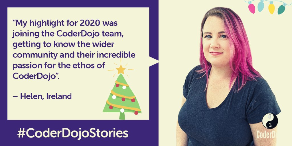 CoderDojo's tweet image. Earlier this year, we welcomed the amazing Helen to the CoderDojo team! She’s really enjoyed getting to know you — our awesome community 🤩
What was your CoderDojo highlight of 2020? Tell us using #CoderDojoStories