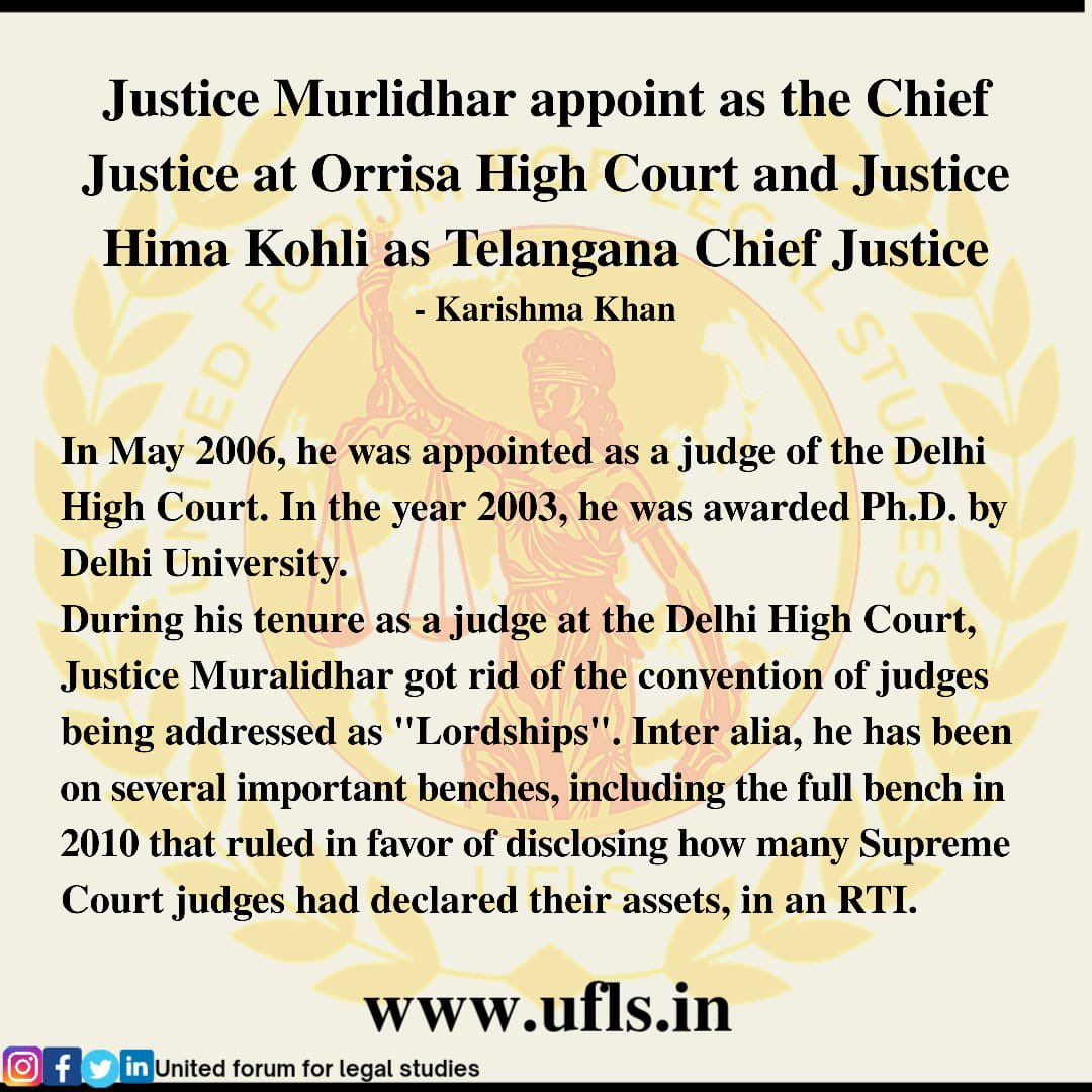 uflsofficial's tweet photo. Visit our website : https://t.co/0f7kUD1h7O
#telangana #orissa #cheifjustice #cheifjusticeofindia #justicemurlidhar #trending #ufls #unitedforumforlegalstudies #legalforum #legalnews #lawindia #blogs #courtsofindia #highcourt #courts #justiceofindia #lawsofindia #farmbill https://t.co/c0A93rRTPc