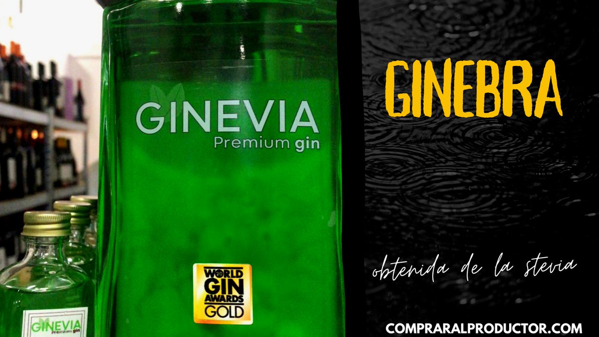 La primera ginebra en el mercado macerada con hojas de Stevia natural producidas en Alhama de Granada. Todas las propiedades beneficiosas de la stevia, combinadas con el sabor único de nuestra ginebra.
#ginebra #ginevia #bebidas #españa #gin 
compraralproductor.com/ginevia-premiu…