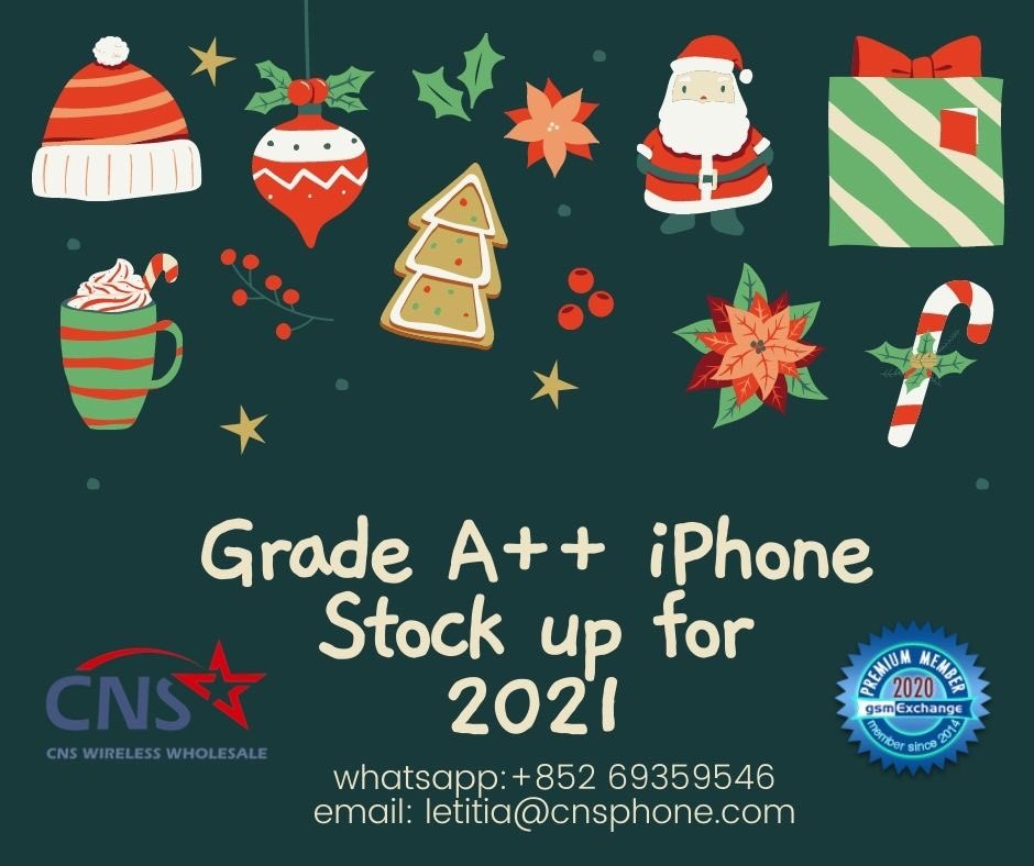 Stock up for 2⃣️0⃣️2⃣️1⃣️

#WTS Grade A+ iPhone 
👉🏻Like CPO quality 
👉🏻Original LCD and components 

whatsapp: +852 6935 9546
email: letitia@cnsphone.com

🎄🎄🎄🎄🎄🎄🎄🎄🎄🎄🎄🎄

#Christmas #newyear #staysafe #wholesale #apple #iphone #secondhand  #used  #refurbished