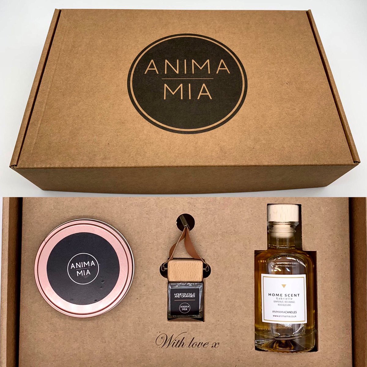 GiftsMia's tweet photo. #animamiagifts a beautiful gift set that includes #bergamotcandle a #essentualoil car freshener and an amazing essential oil diffuser. Check is out today on https://t.co/xyn1EX5rtD no parafin no animal fat and no alcohol all #handmade #animamia #animamiacandles https://t.co/IEIY1F2SOO