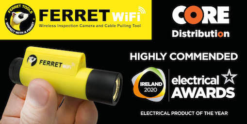 FerretTools's tweet photo. Celebrating another victory with our Ferret WiFi inspection camera being awarded highly commended in the Best New Product at @Elecmagazine Awards 2020.

Thanks to all our distributors and customers for your support.

#electricalawards #SuperRod #CoreDistribution #CoreSolutions https://t.co/w0o4hRx85U